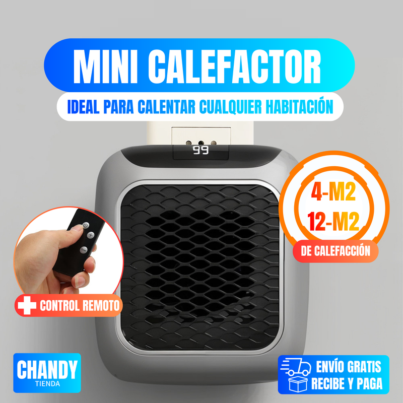 Calefactor Eléctrico 800w + Control Remoto